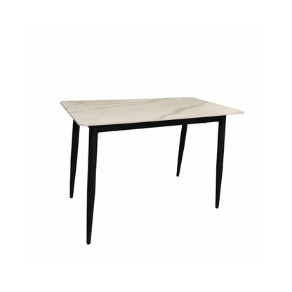 Nova Cream Dining Set with 4 Esme Dark Brown Chairs