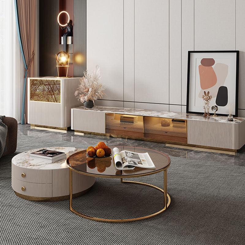 Eden II Living Room Coffee Table Set, TV Stand