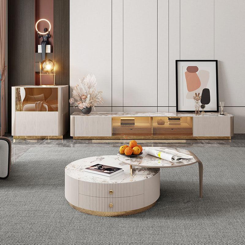 Tok Mark Living Room Table Set, Coffee Table, TV Stand, Side Table