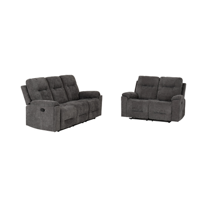 Guildford 3+2 Recliner Suite - Grey Fabric
