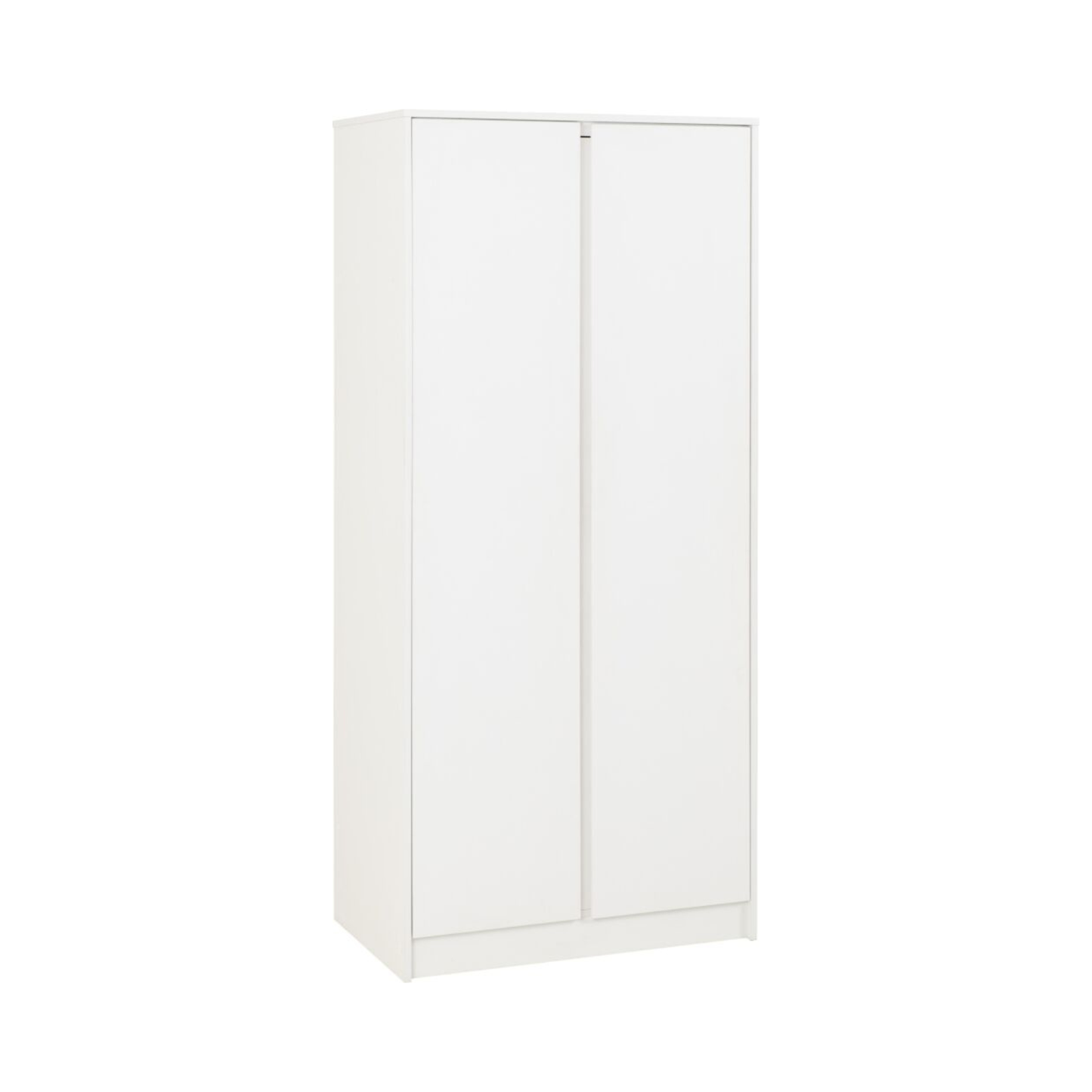 Malvern White 2 Door Wardrobe with Rail & Shelf