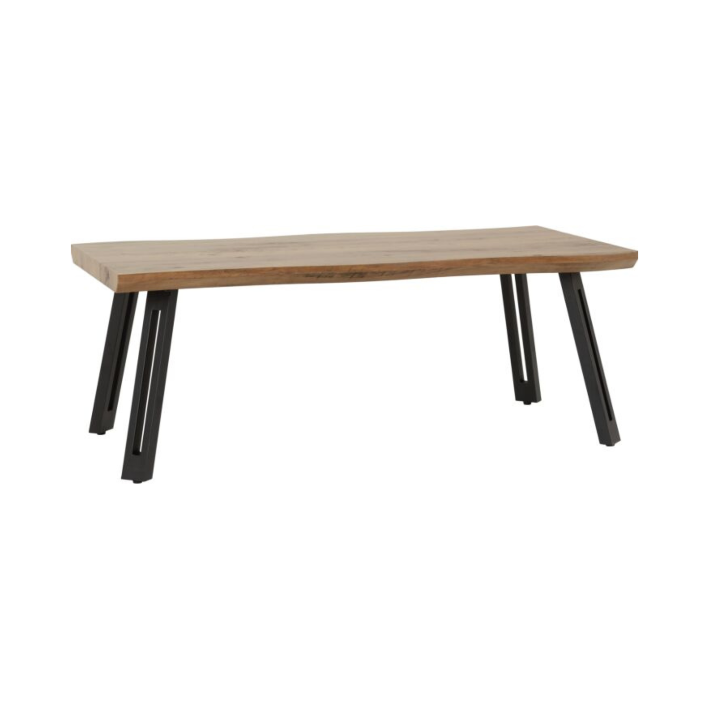 Quebec Wave Edge Coffee Table - Medium Oak Effect, Industrial Design