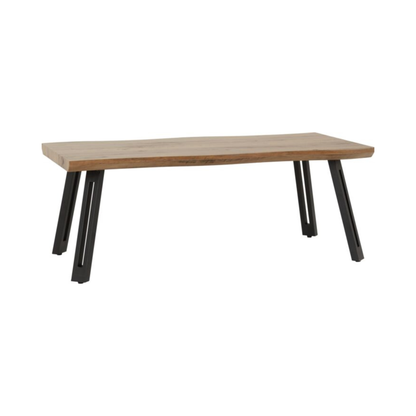 Quebec Wave Edge Coffee Table - Medium Oak Effect, Industrial Design