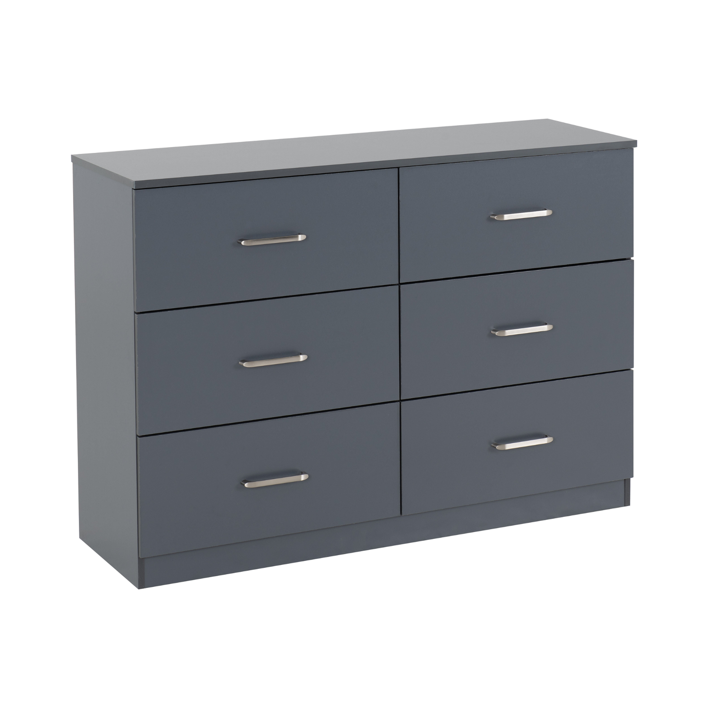 Dakota 6 Drawer Chest – Dark Grey, Spacious Bedroom Storage