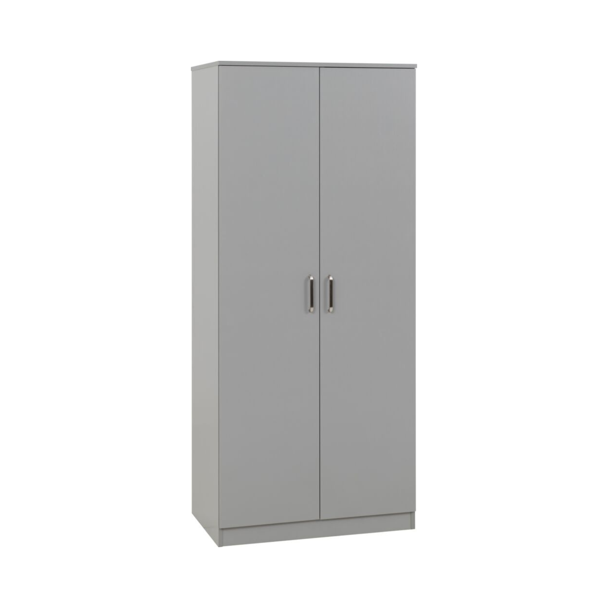 Dakota 2 Door Wardrobe – Light Grey | Compact Hanging Storage