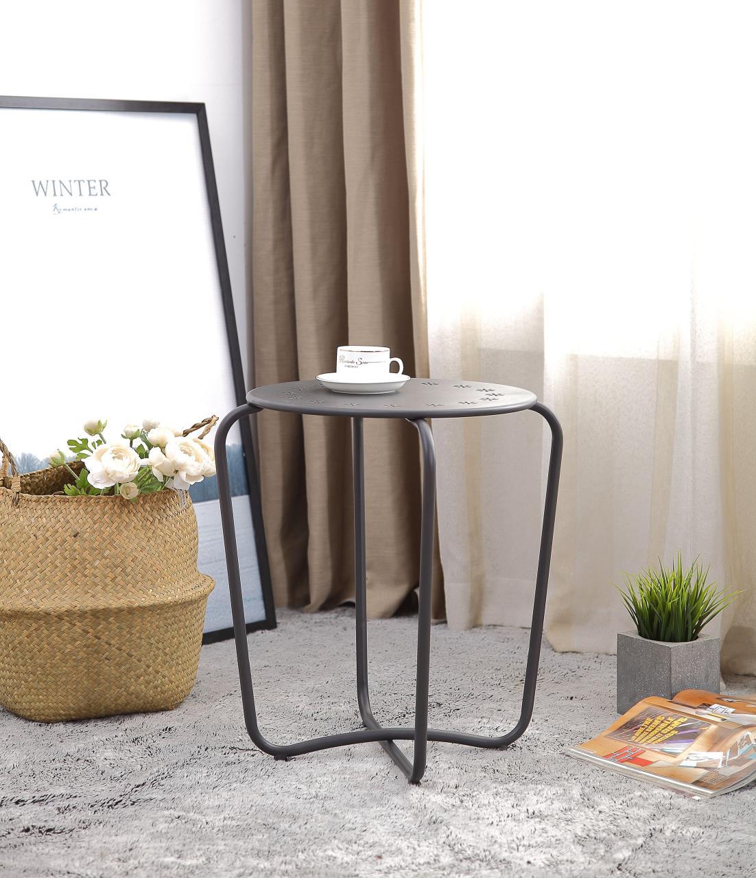 Ellis Round Coffee Table ,White & Green