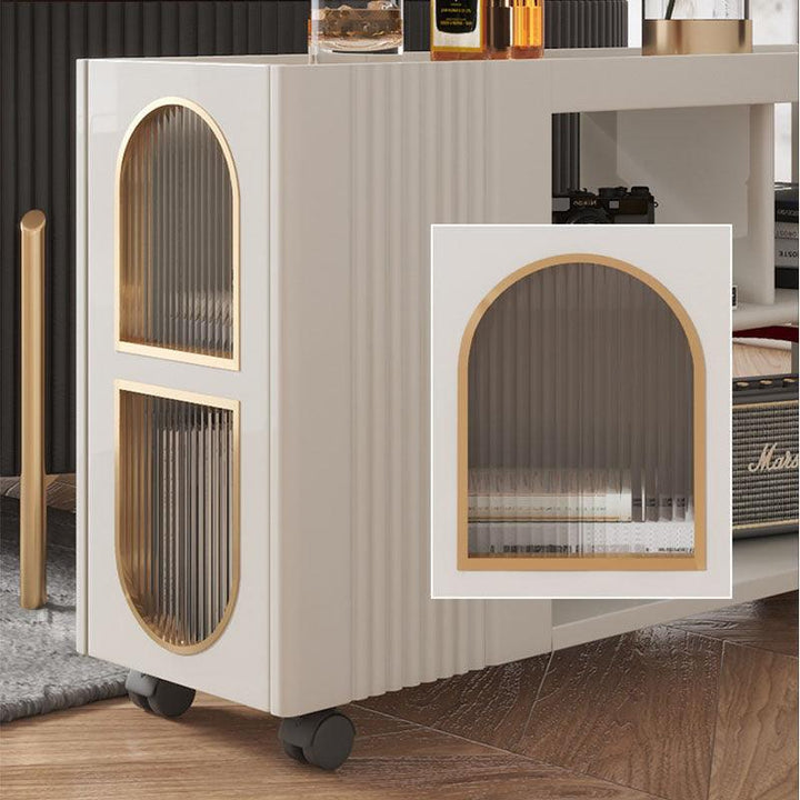 Dulcie Side Table With Wheels, Hallway Storage