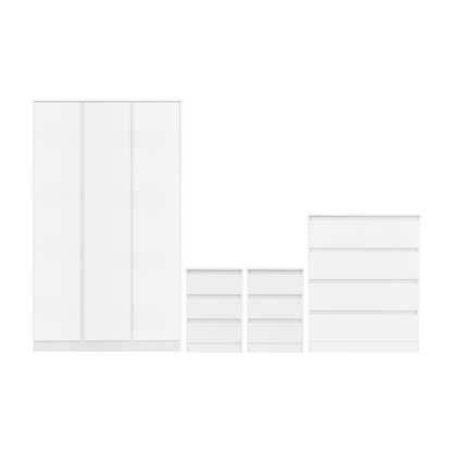 Malvern 3 Door Wardrobe Bedroom Set White