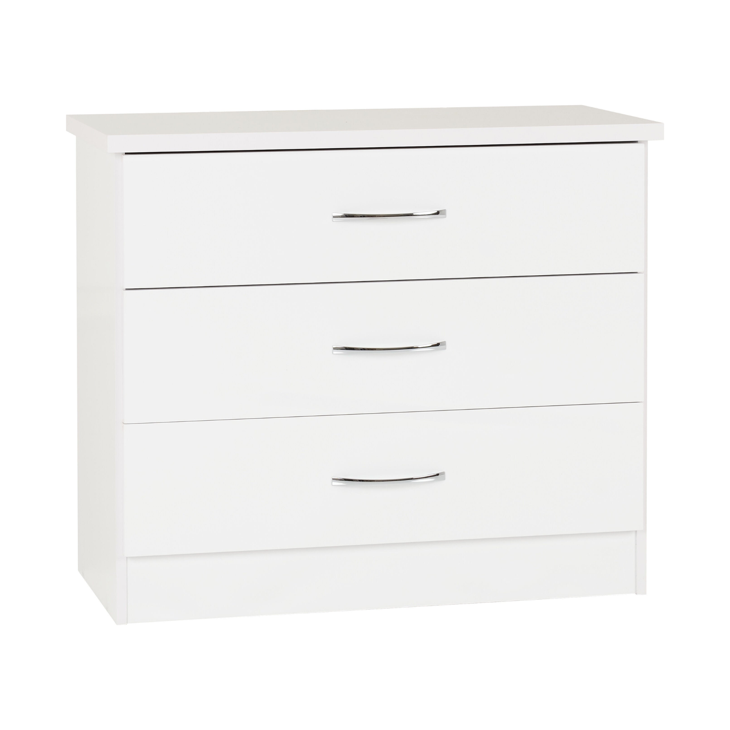 Nevada 3 Drawer Chest - White Gloss