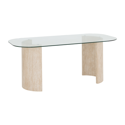 Modena & Chilton Dining Set - Cream/Grey Fabric (4 Chairs)
