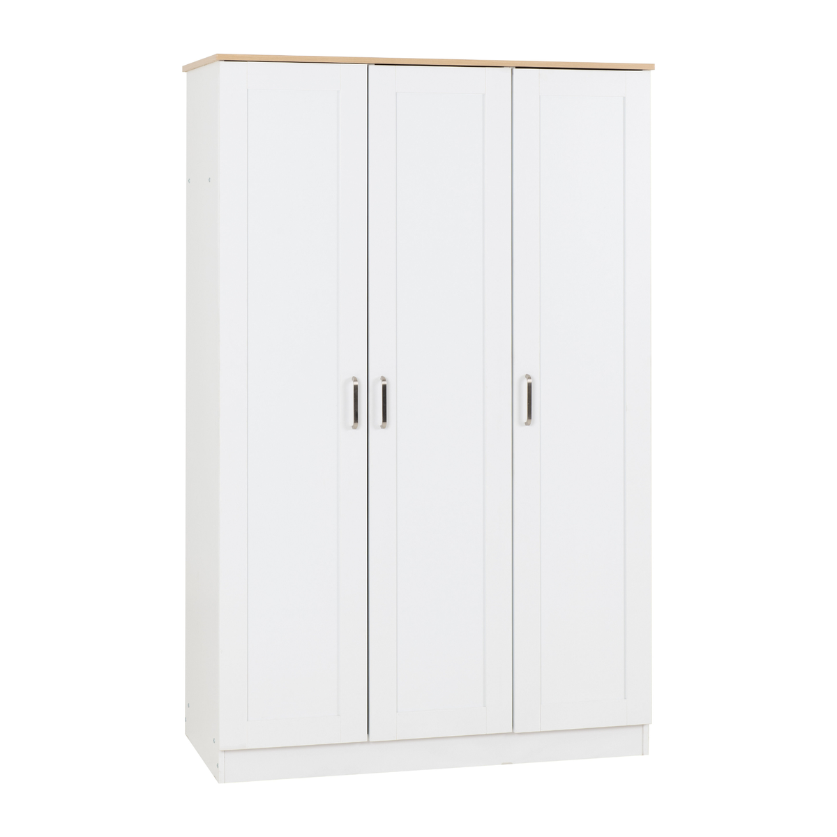 Portland 3 Door Wardrobe - White/Oak Effect