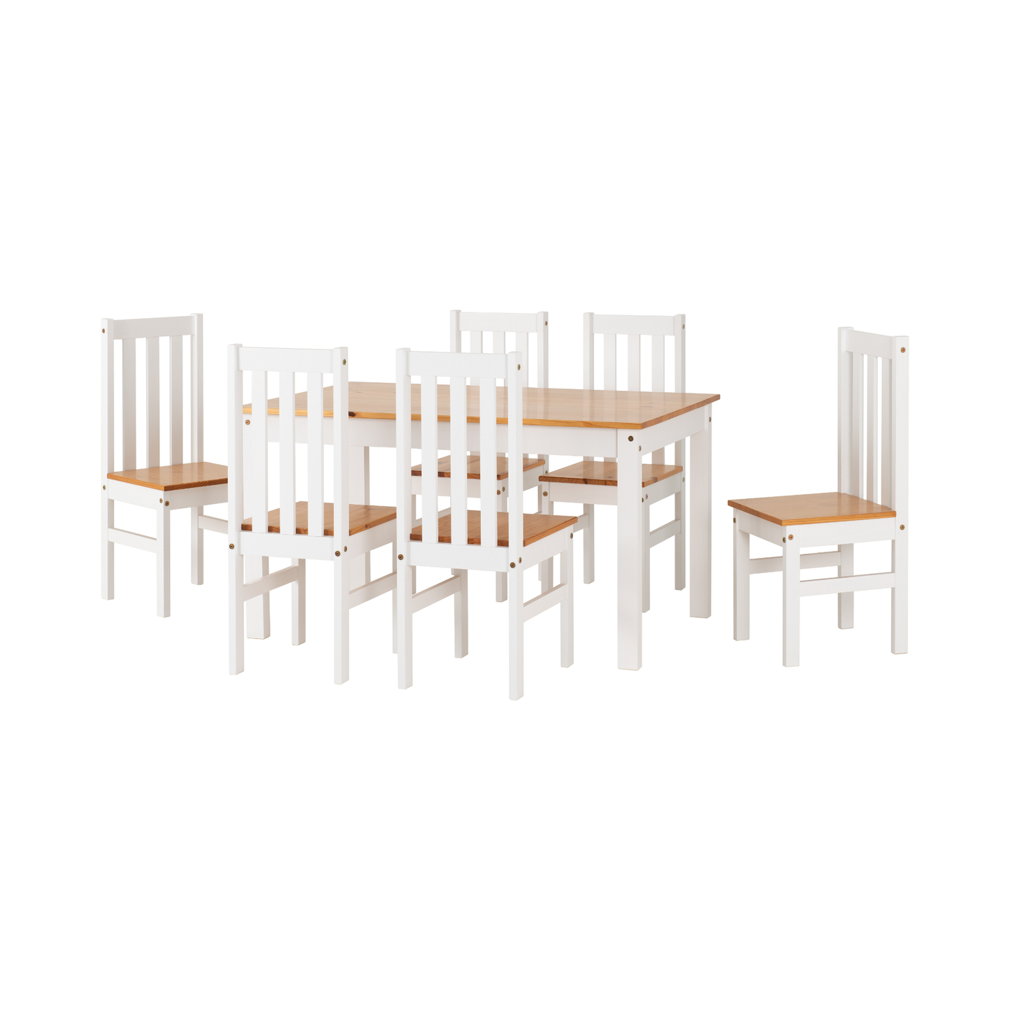 Ludlow 1+6 Dining Set - White/Oak Effect