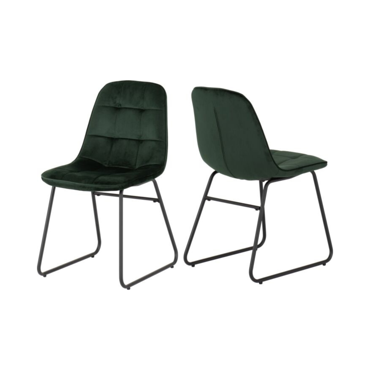 Lukas Dining Chair - Emerald Green Velvet (Set of 2)