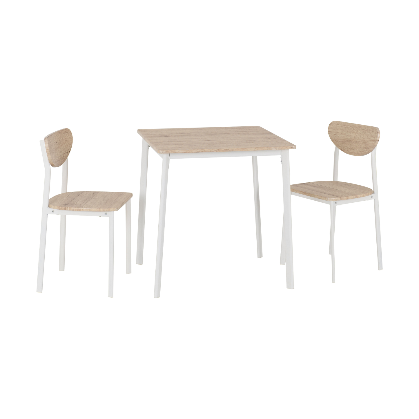 Riley Small Dining Set - White/Light Oak Effect Veneer