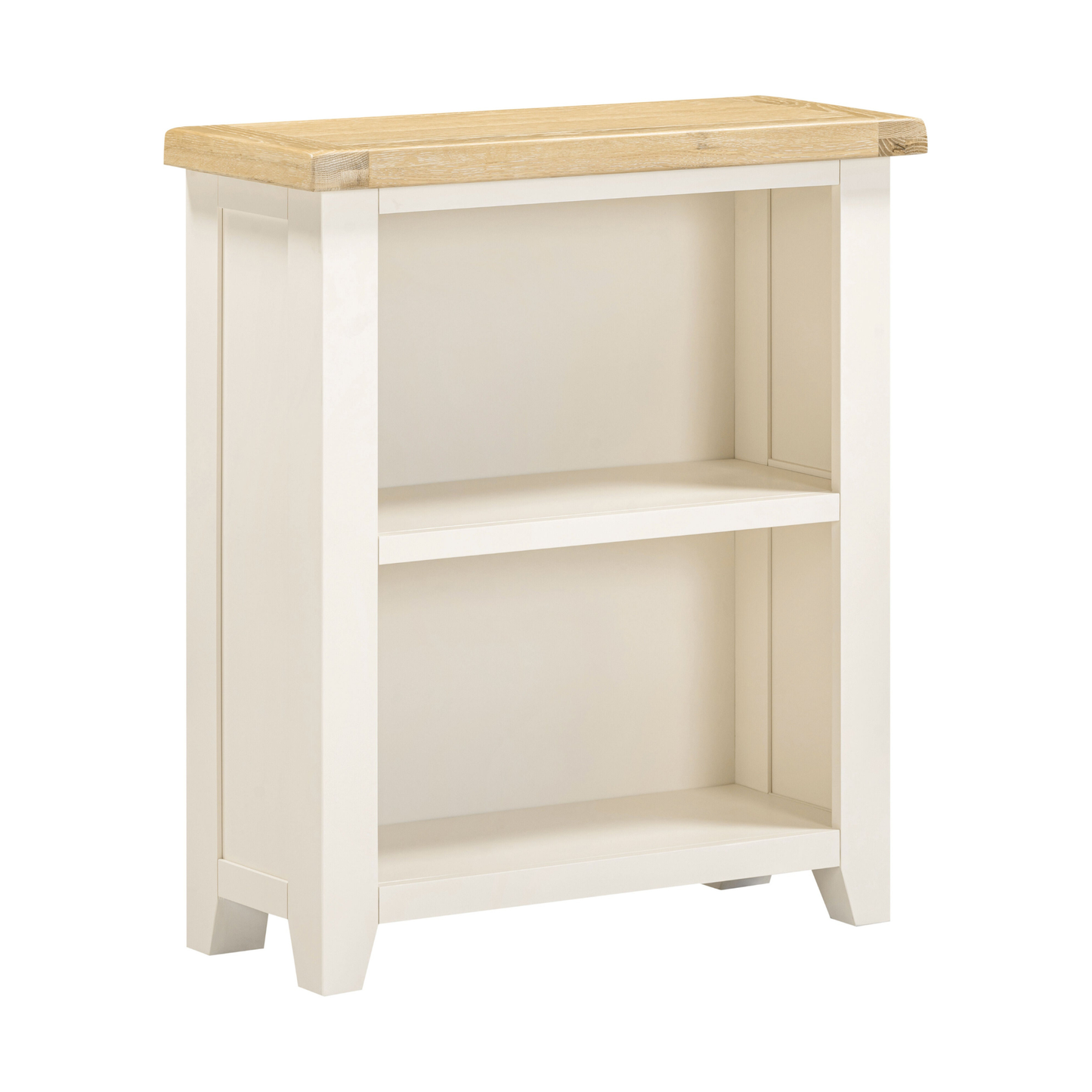 Windsor Low Bookcase - Ivory & Oak