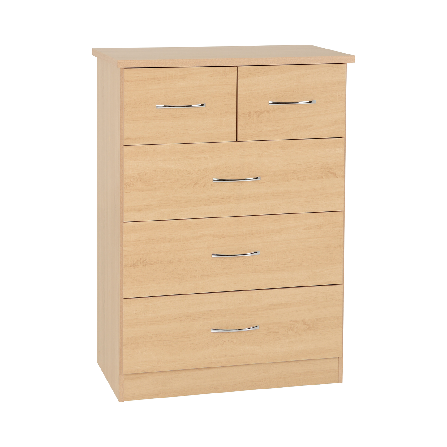 Nevada 3+2 Drawer Chest - Sonoma Oak Effect