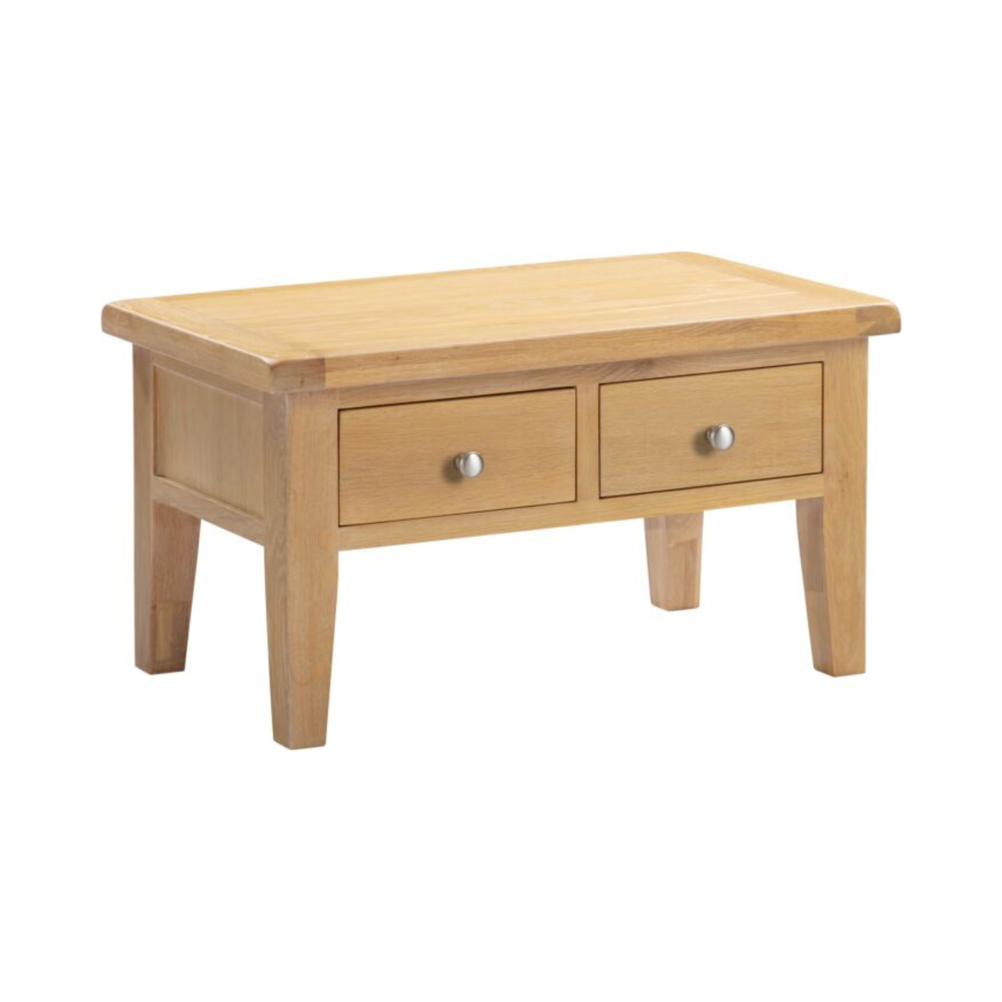 Windsor 2 Drawer Coffee Table - Natural Oak, Classic Design