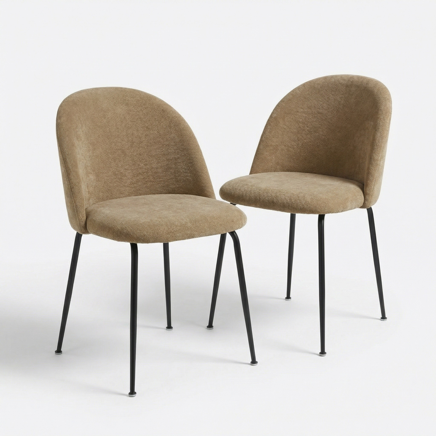 Freya Pack of 2 Flaxen Fabric Dining Chairs