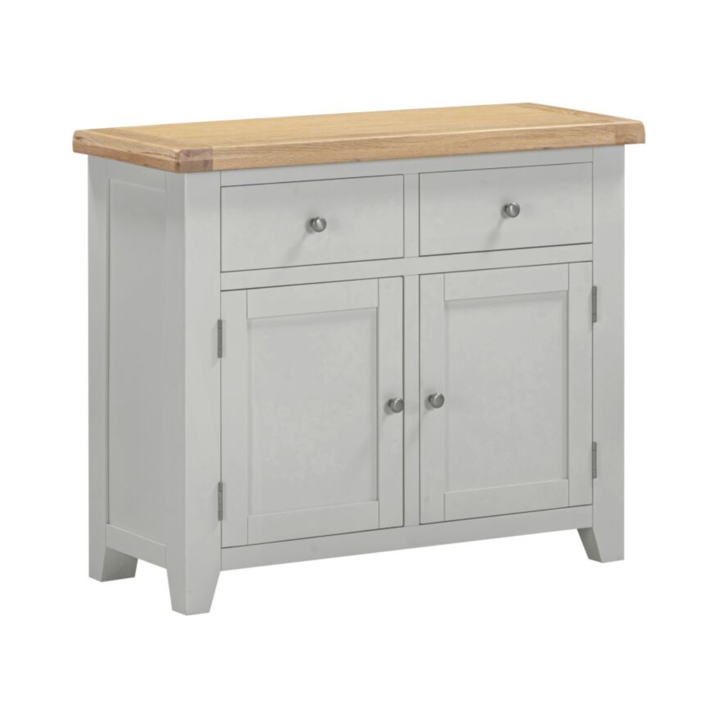 Windsor 2 Door 2 Drawer Sideboard – Pebble Grey/Oak