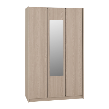 Paris 3 Door Mirrored Wardrobe - Smoked Ash Effect