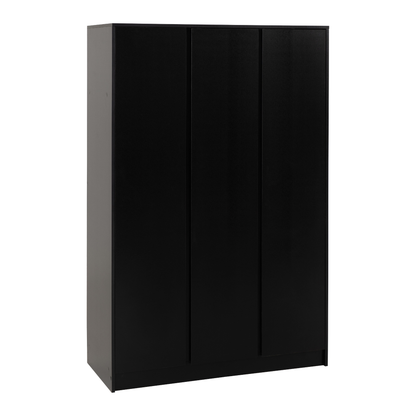 Malvern 3 Door Wardrobe Bedroom Set Black