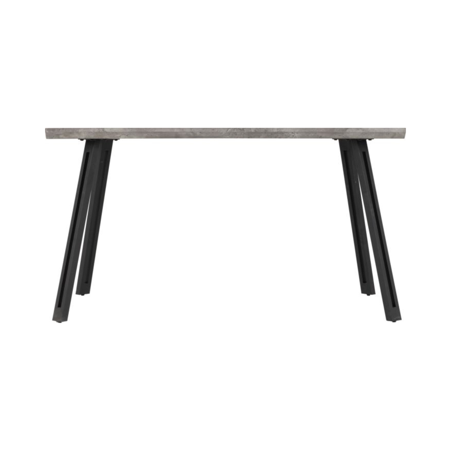 Quebec Wave Edge Dining Table in Concrete Effect – 140cm