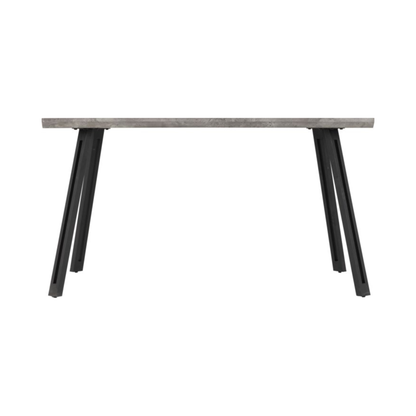 Quebec Wave Edge Dining Table in Concrete Effect – 140cm