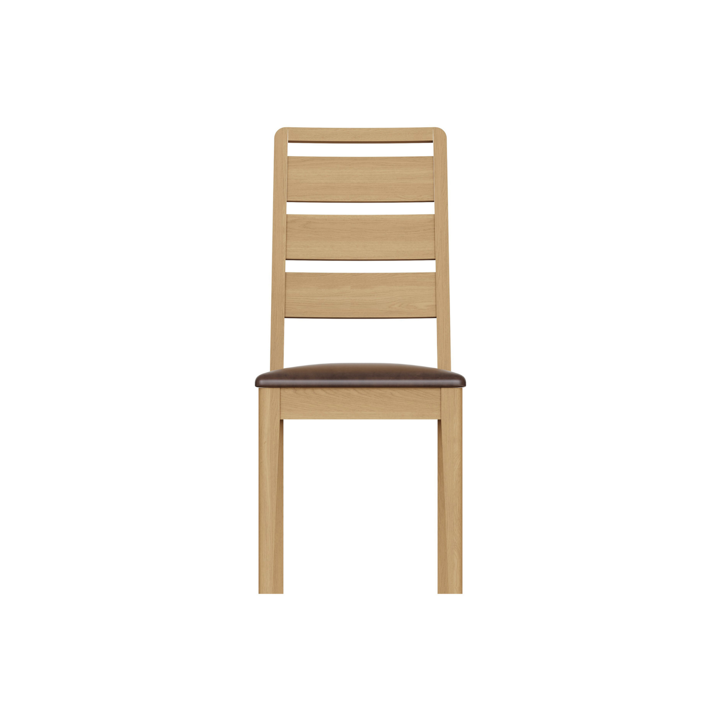 Taberno Oak Dining Chairs Ladder Back Cushioned – Pair of 2