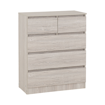 Malvern 3+2 Drawer Chest – Urban Snow, Stylish Storage Solution