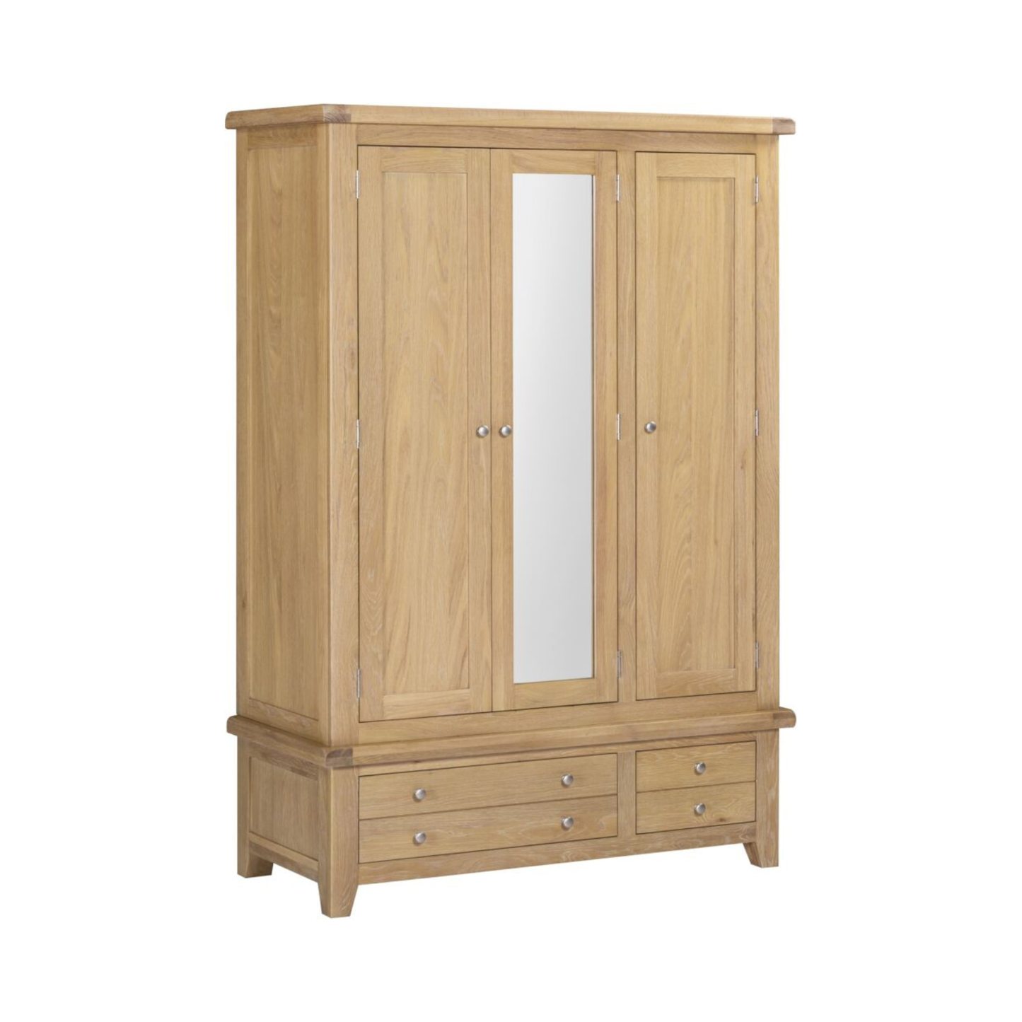 Windsor 3 Door 2 Drawer Wardrobe – Natural Oak