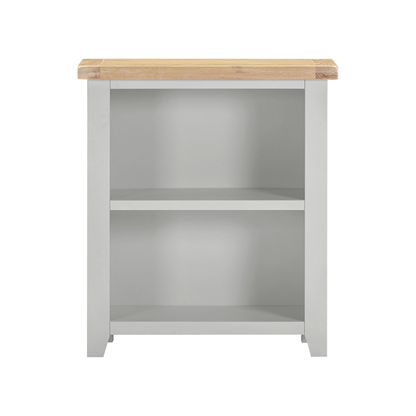 Windsor Low Bookcase - Pebble Grey & Oak