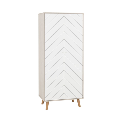 Dixie 2 Door Wardrobe – Dusty Grey & White
