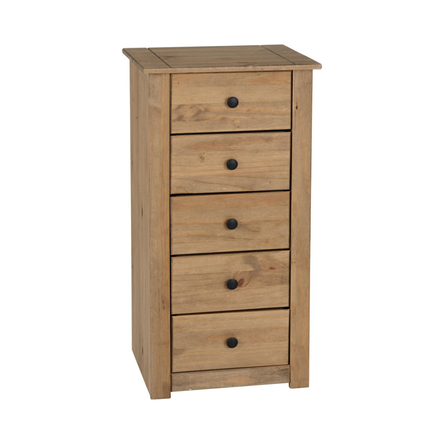 Panama 5 Drawer Chest – Natural Wax Finish