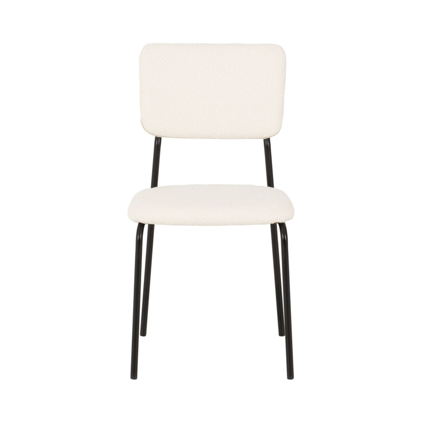 Sheldon Dining Chair Set - Ivory Boucle Fabric (Pack of 4)
