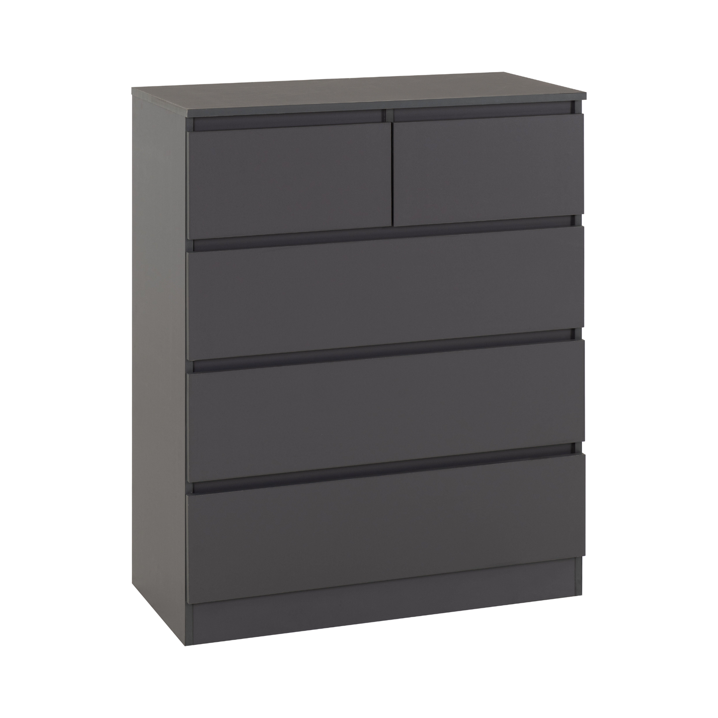 Malvern 3+2 Drawer Chest – Grey, Elegant Storage Solution