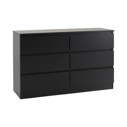 Malvern 6 Drawer Chest - Black
