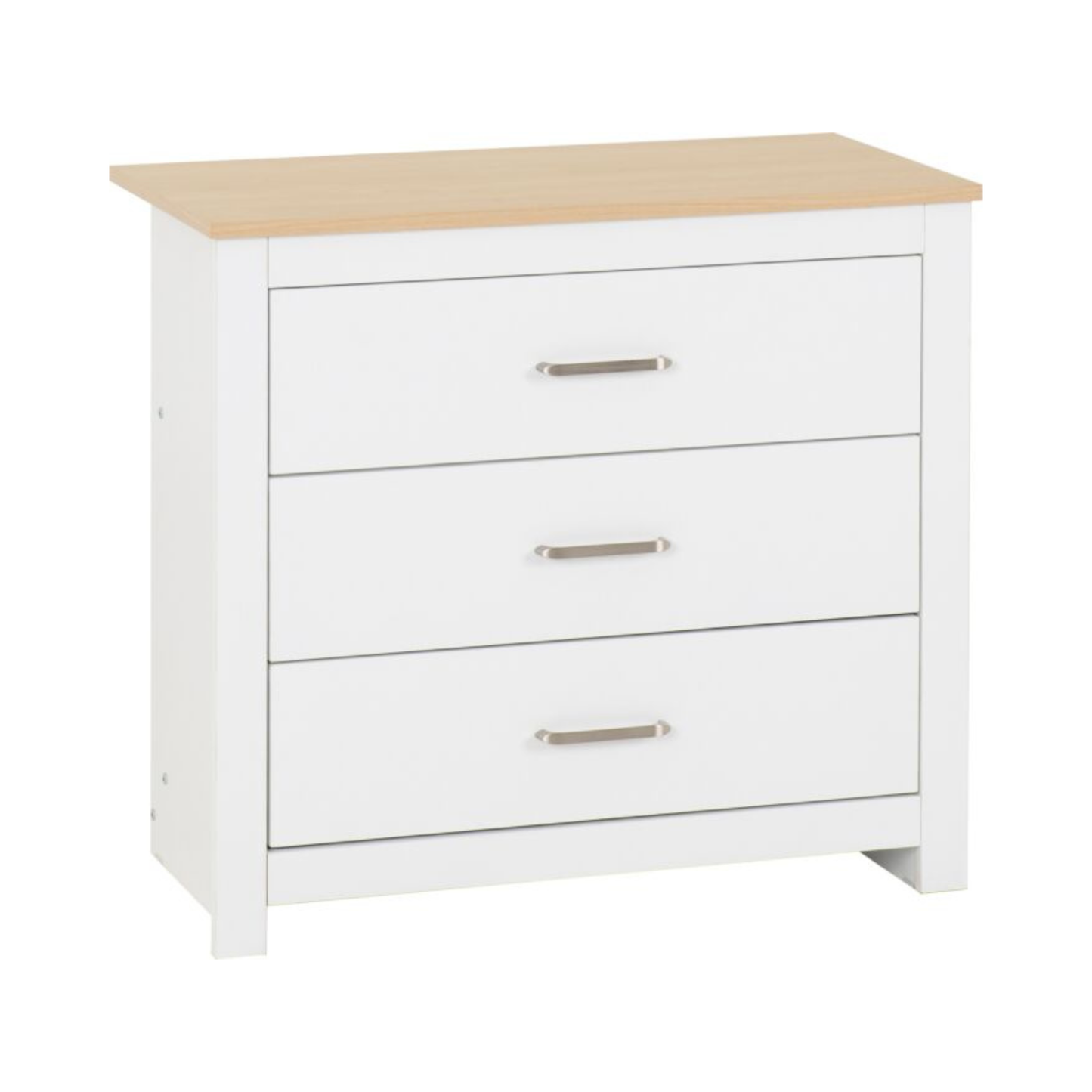 Portland 3 Drawer Chest - White/Oak Effect