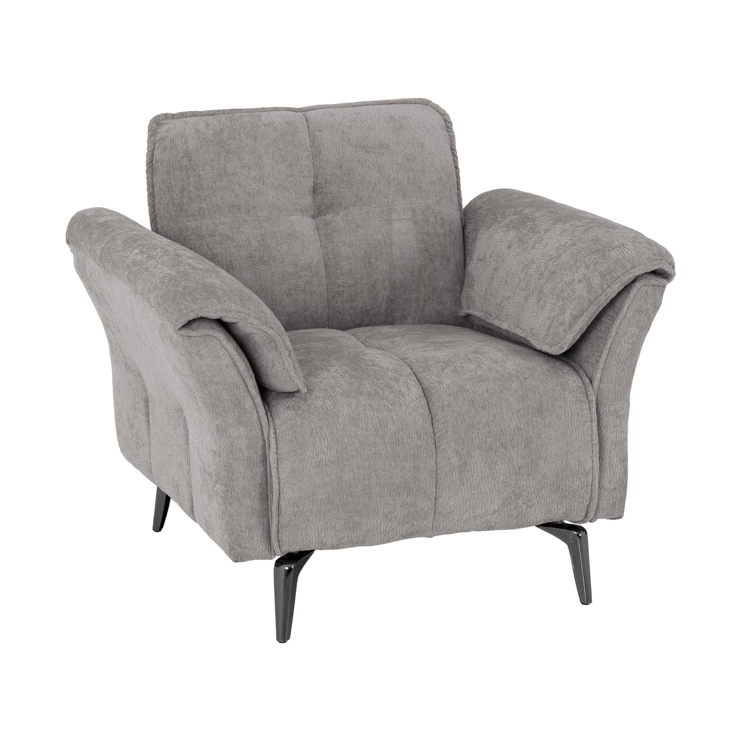 Amalfi 1 Seater Chair - Grey Fabric