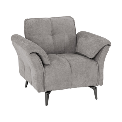 Amalfi 1 Seater Chair - Grey Fabric