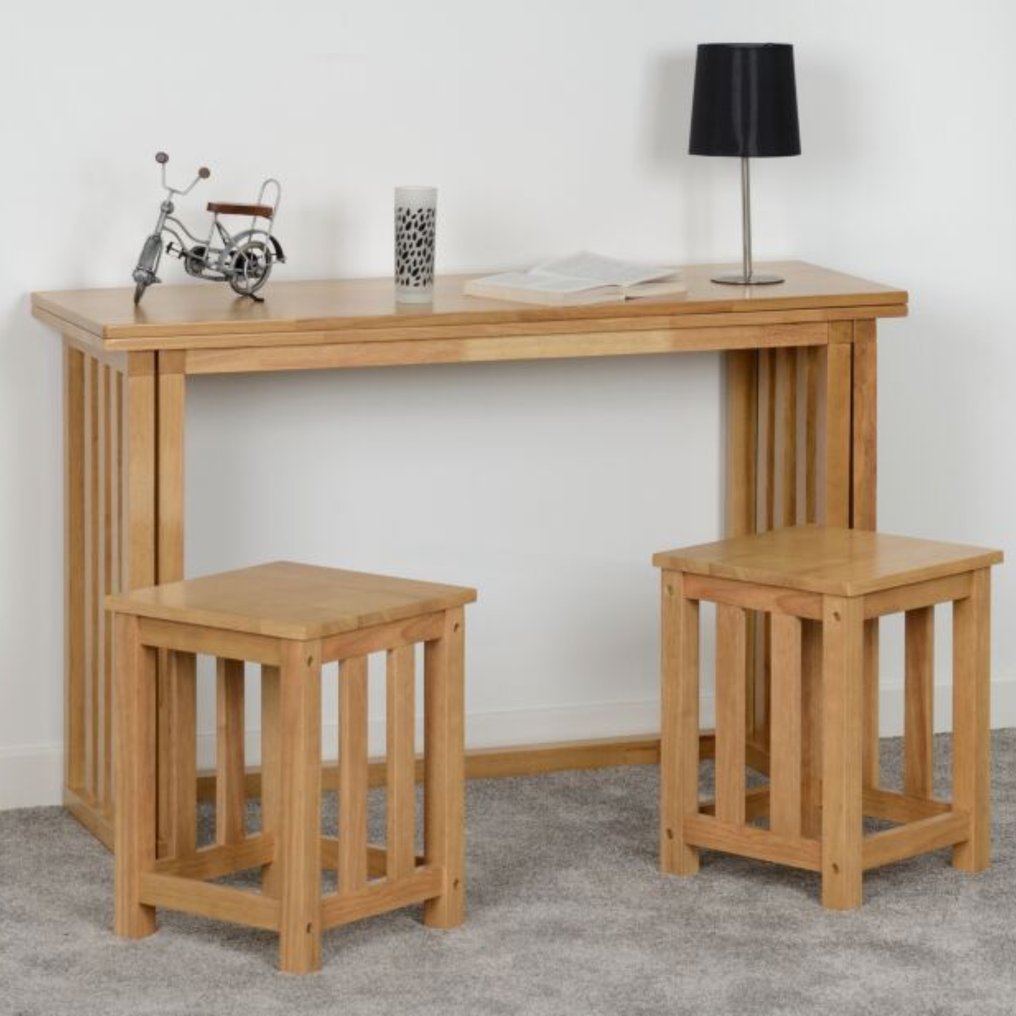 Richmond Stool Set - Oak Varnish (Pair)