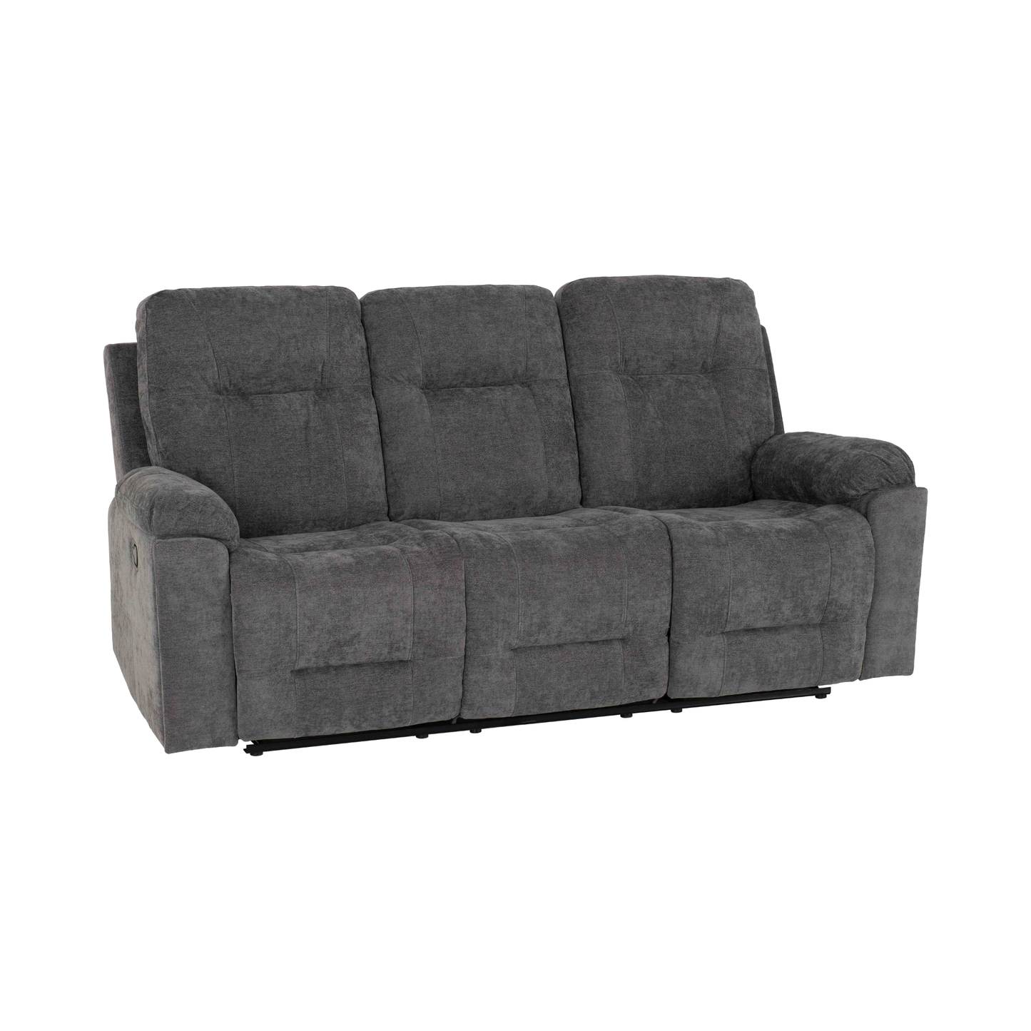 Guildford 3 Seater Recliner Sofa - Grey Fabric