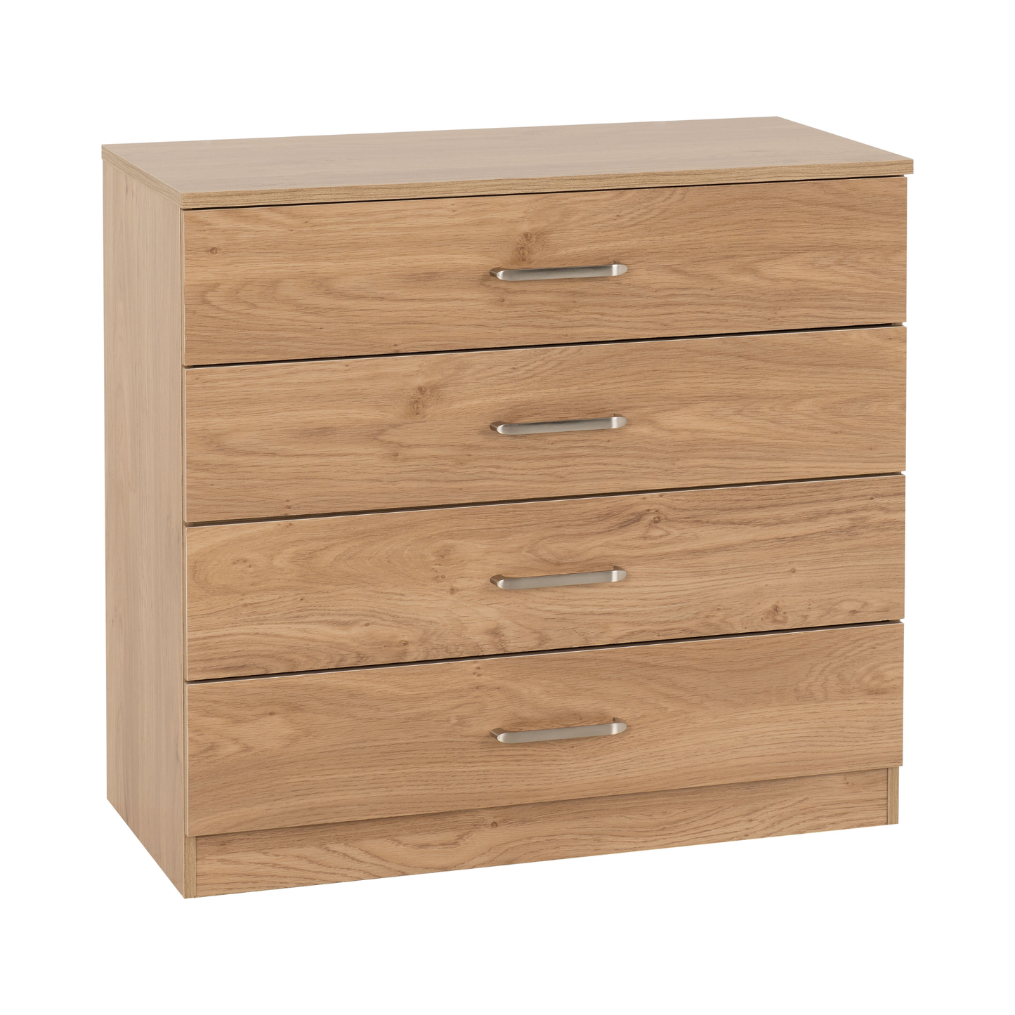 Dakota 4 Drawer Chest – Oak Effect, Practical Bedroom Storage