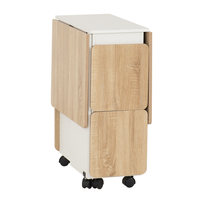 Seymore Stowaway Dining Set - Oak Effect/White