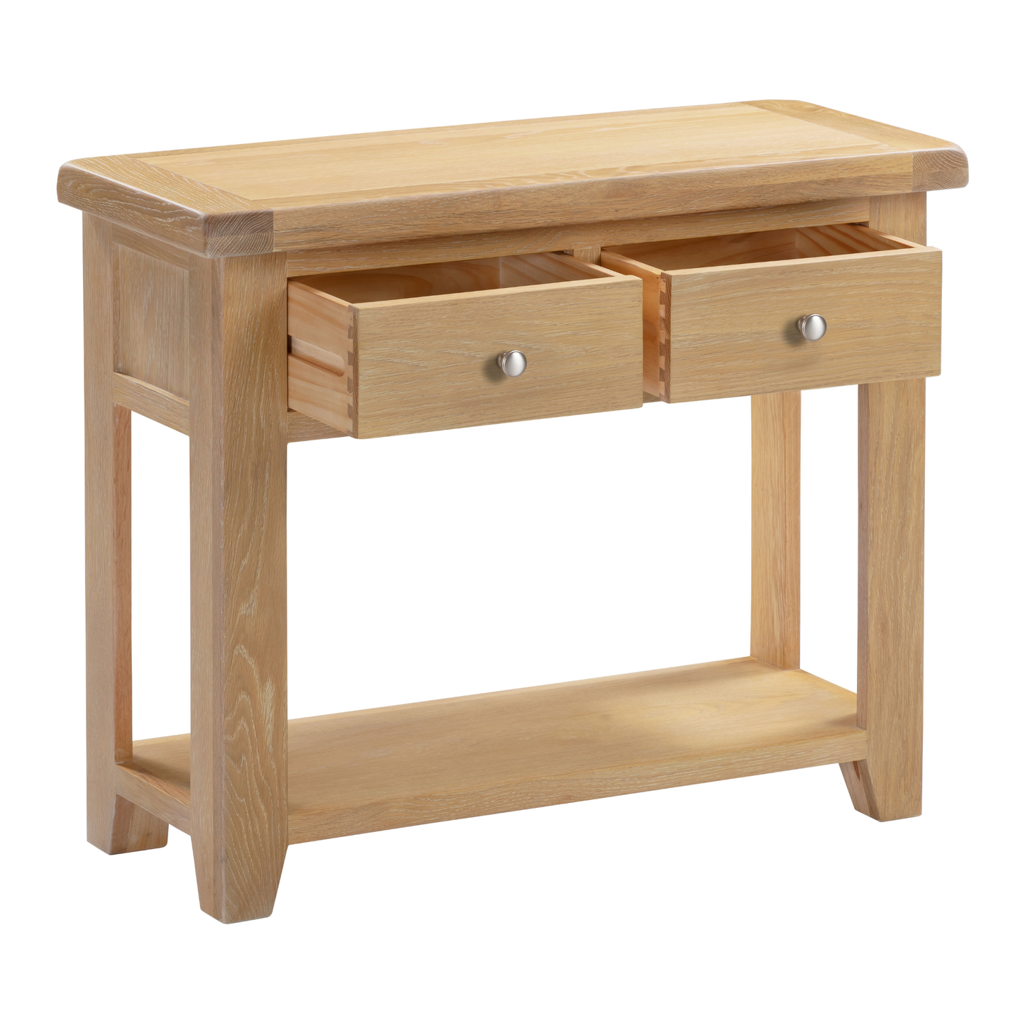 Windsor 2 Drawer Console Table - Natural Oak