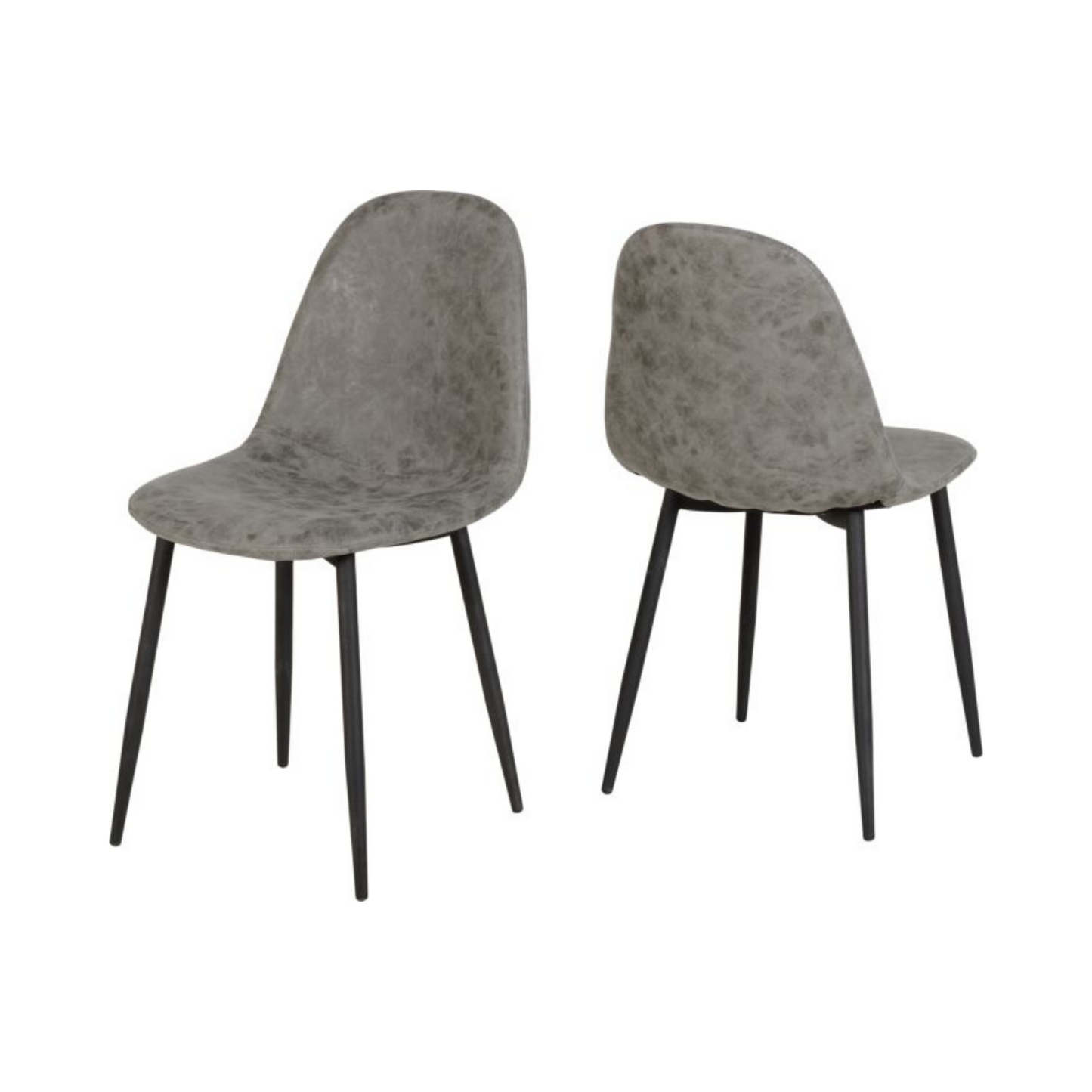 Athens Dining Chair (Set of 2) – Grey Faux Leather