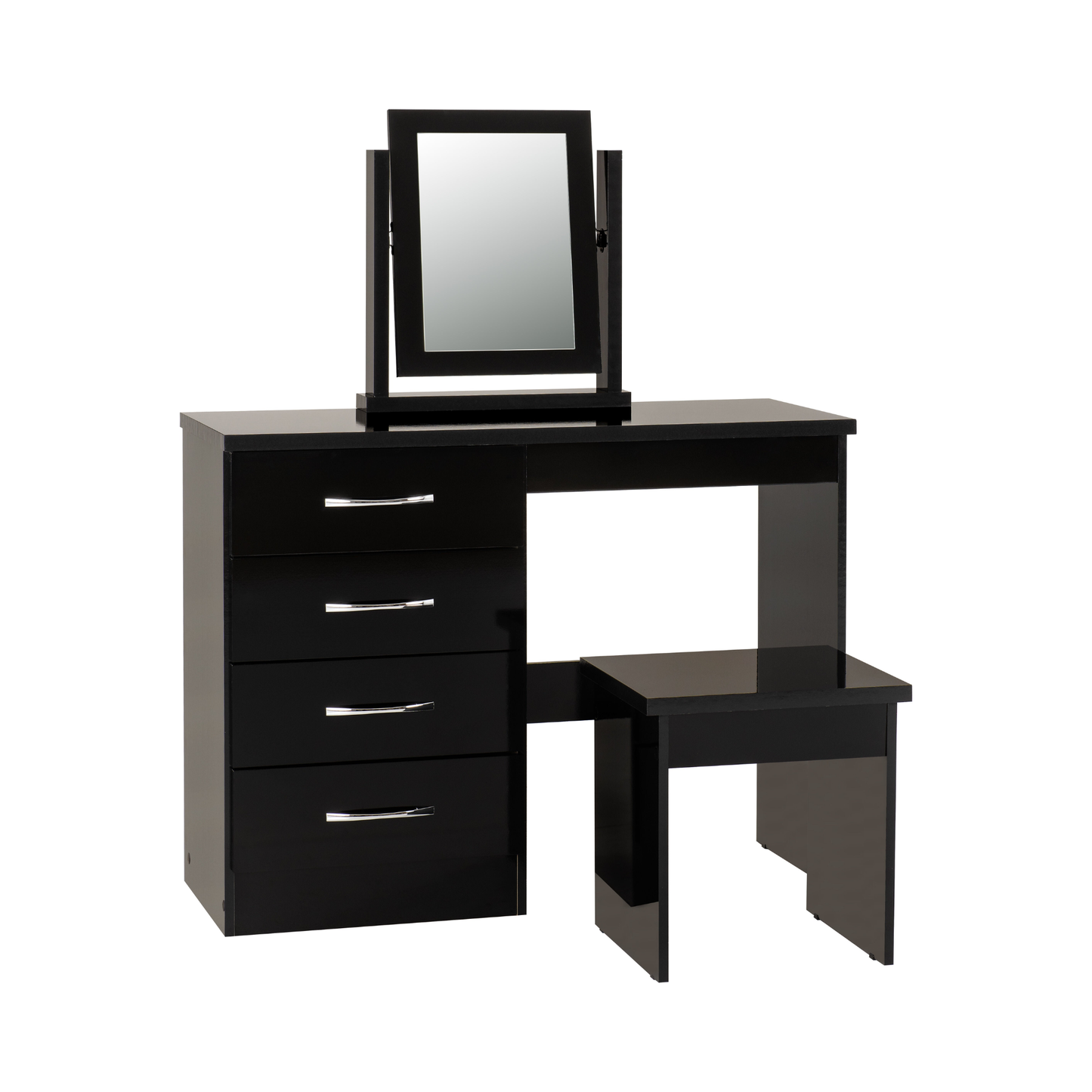 Nevada Dressing Table Set - Black Gloss