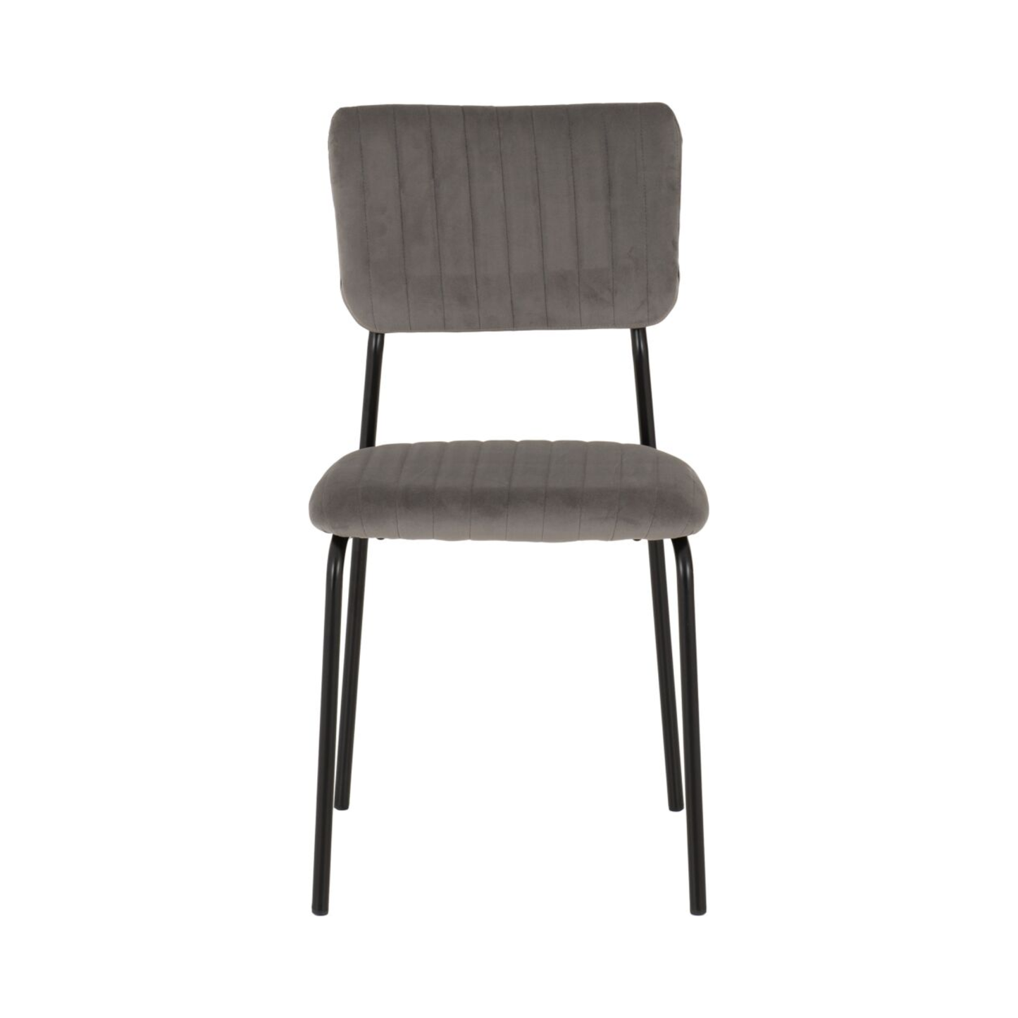 Sheldon Dining Chair Set - Grey Velvet Fabric (Pack of 4)