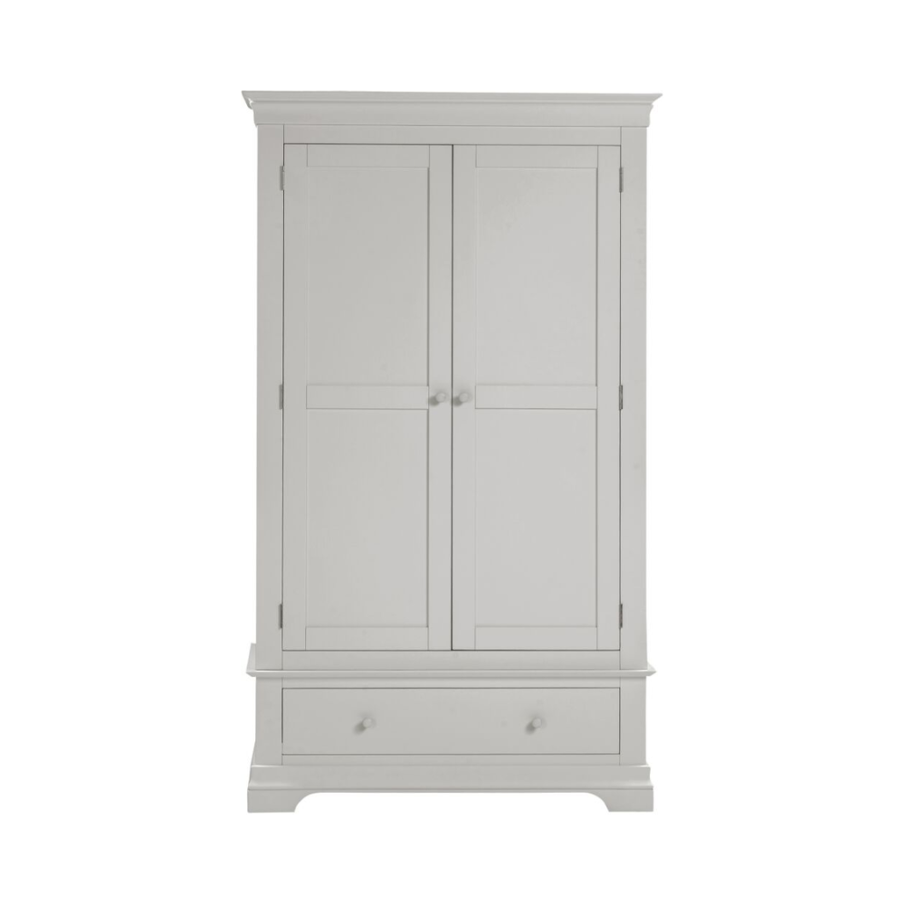 Bordeaux 2 Door Wardrobe Pebble Grey Modern Storage Solution