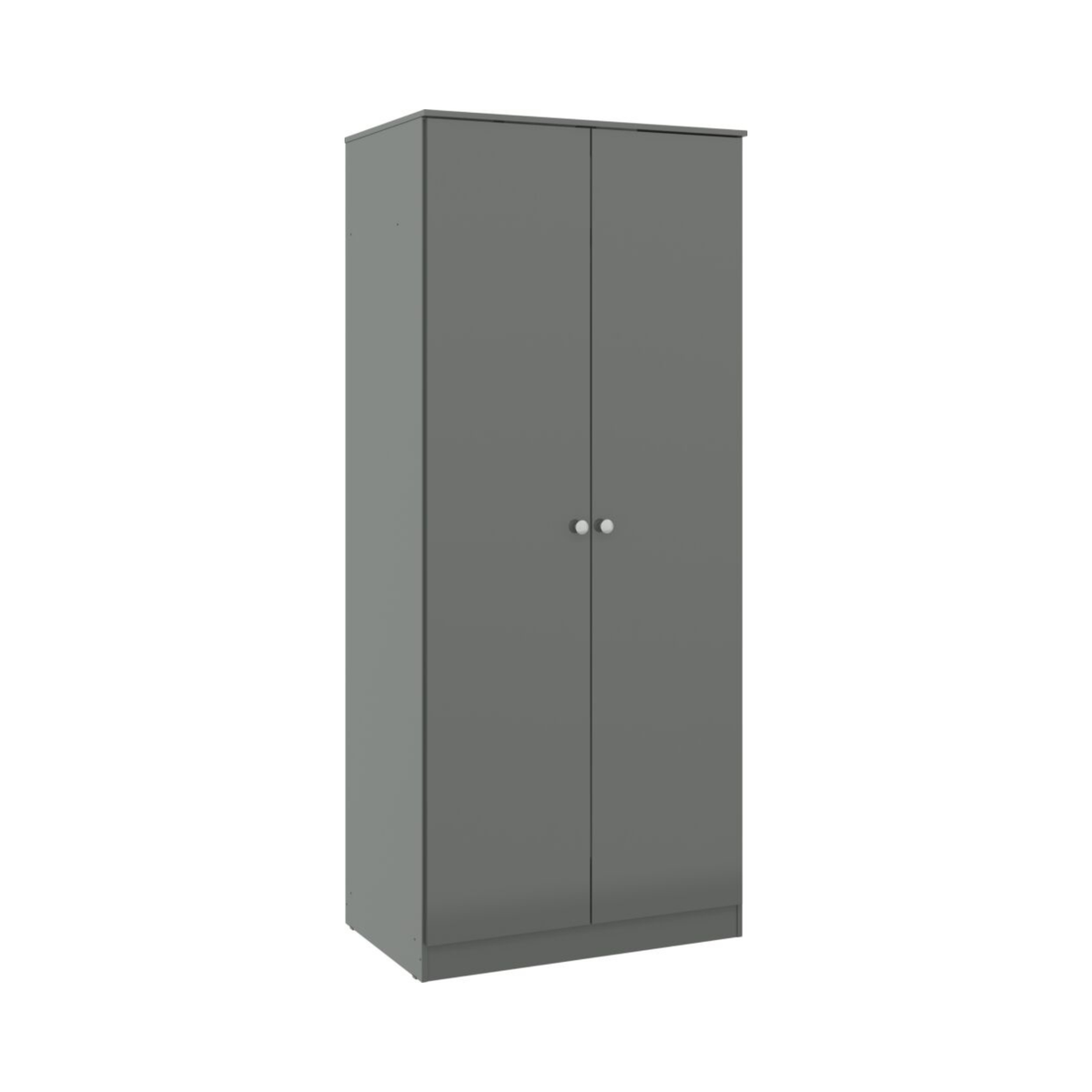 Denver 2 Door Wardrobe – Grey Gloss