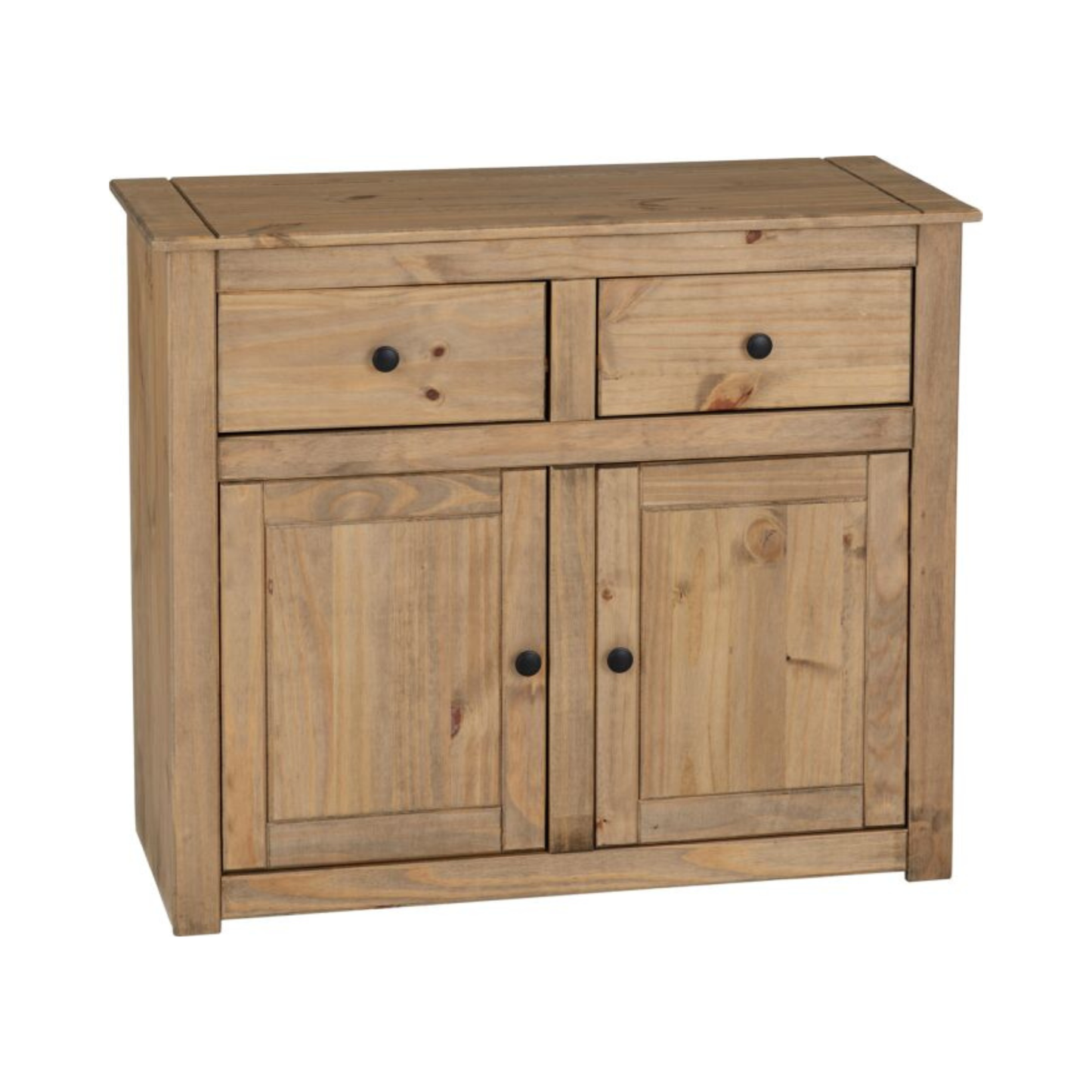 Panama 2 Door 2 Drawer Sideboard – Natural Wax Finish